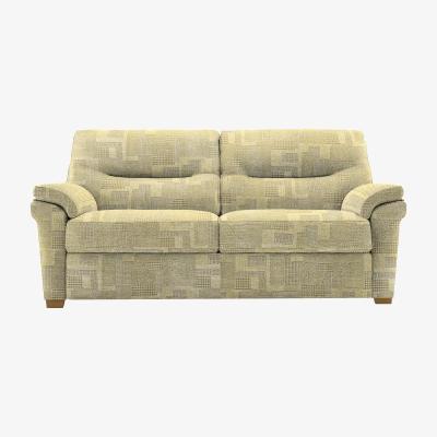 Furniture Village G Plan - Seattle 3 Seater Fabric Sofa with Wooden Feet - Lydia Multi Coloured