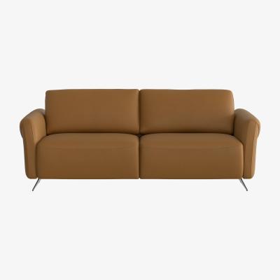 Furniture Village Nicoletti - Bella 3 Seater Leather Recliner Sofa - Brown