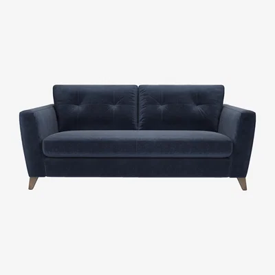 Furniture Village The Lounge Co. - Hermione 3 Seater Fabric Sofa - Blue