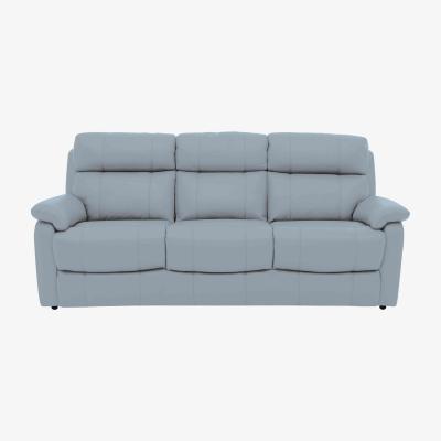 Furniture Village Relax Station Komodo 3 Seater NC Leather Sofa - Pearl Blue