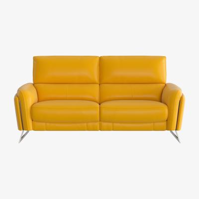Furniture Village Amarilla 3 Seater Leather Power Recliner Sofa - Yellow- World of Leather