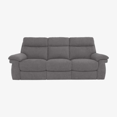 Furniture Village Comfort Story - Serene 3 Seater Fabric Power Recliner Sofa with Drop Down Table, Headrests and Power Lumbar - Iron