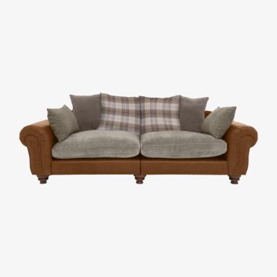 Furniture Village Alexander and James - Lincoln Large Split Frame Scatter Back Sofa - Brown