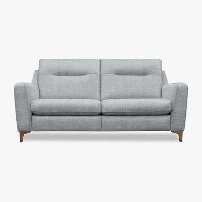 Furniture Village G Plan - Arlo 3 Seater Fabric Power Recliner Sofa - Beach Duck Egg with Walnut Feet