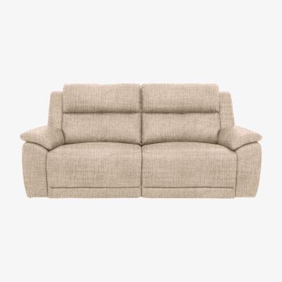 Furniture Village Utah 3 Seater Fabric Power Recliner Sofa - Oatmeal
