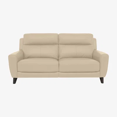 Furniture Village Comfort Story - Zen 3 Seater Leather Power Recliner Sofa - Bisque
