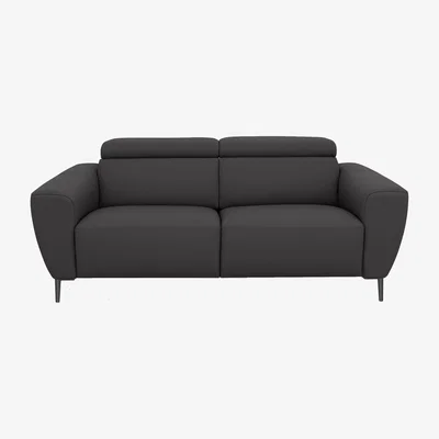 Furniture Village Nicoletti Italia - Milano 2.5 Seater Leather Power Recliner Sofa - Dali Grigio