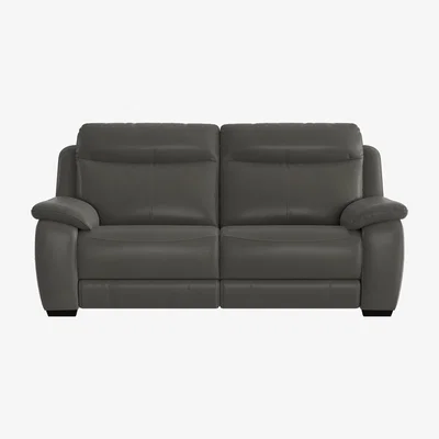 Furniture Village Starlight Express 3 Seater NC Leather Sofa - Charcoal Grey