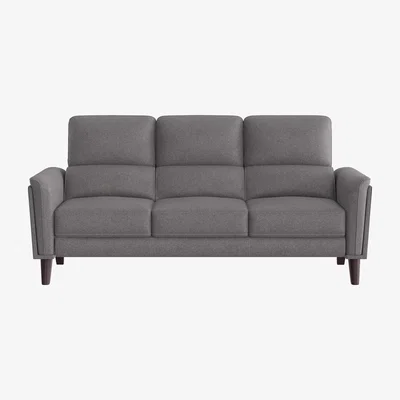 Furniture Village Compact Collection Klein 3 Seater Fabric Sofa - Charcoal Gray