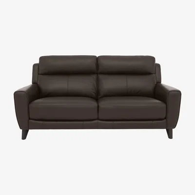 Furniture Village Comfort Story - Zen 3 Seater Leather Sofa - Walnut
