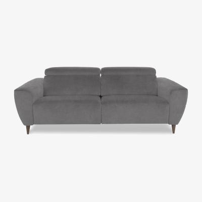 Furniture Village Nicoletti Italia - Milano 3 Seater Fabric Power Recliner Sofa - Fuente Anthracite