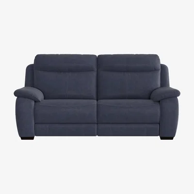 Furniture Village Starlight Express 3 Seater Fabric Manual Recliner Sofa - R23 Blue