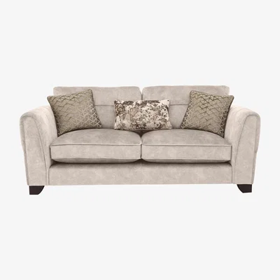 Furniture Village Ariana 3 Seater Fabric Classic Back Sofa - Cream