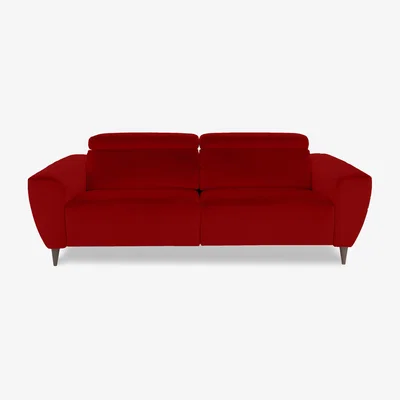 Furniture Village Nicoletti Italia - Milano 3 Seater Fabric Sofa - Selma Rosso