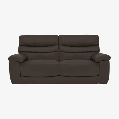Furniture Village Comfort Story - Nimbus 3 Seater Leather Sofa - Walnut