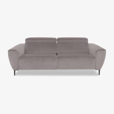 Furniture Village Nicoletti Italia - Milano 3 Seater Fabric Power Recliner Sofa - Selma Grigio