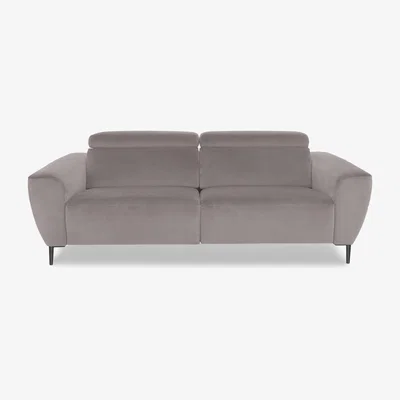 Furniture Village Nicoletti Italia - Milano 3 Seater Fabric Power Recliner Sofa - Selma Grigio