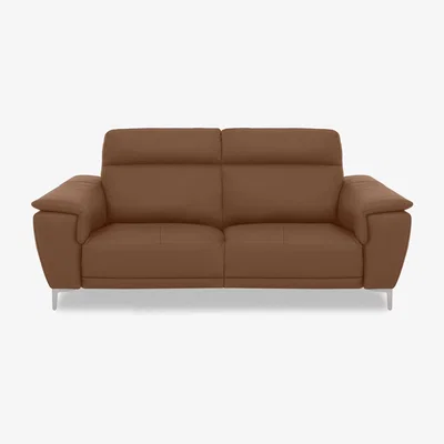 Furniture Village Nicoletti Italia - Amalfi 3 Seater Leather Sofa - Torello Cognac