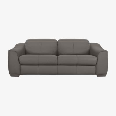 Furniture Village Xavier 3 Seater BV Leather Sofa - BV Elephant