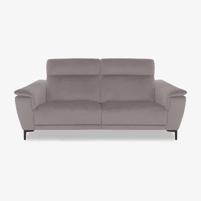 Furniture Village Nicoletti Italia - Amalfi 3 Seater Fabric Power Recliner Sofa - Selma Grigio