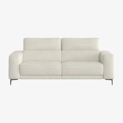 Furniture Village Adama 3 Seater Leather Sofa - White- World of Leather