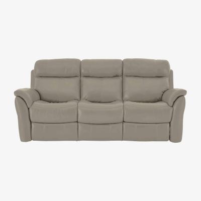 Furniture Village Relax Station Revive 3 Seater BV Leather Manual Recliner Sofa - Taupe