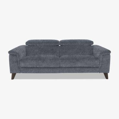 Furniture Village Wade 3 Seater Fabric Sofa - Gun Metal