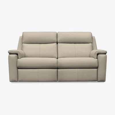 Furniture Village G Plan - Thornbury 3 Seater Leather Power Recliner Sofa - Oxford Mushroom