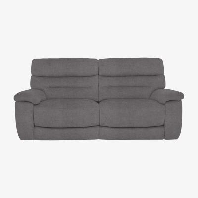Furniture Village Comfort Story - Nimbus 3 Seater Fabric Power Recliner Sofa with Headrests and Power Lumbar - Iron