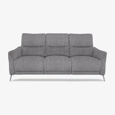 Furniture Village Daytona 3 Seater Fabric Power Recliner Sofa - Anivia Grey