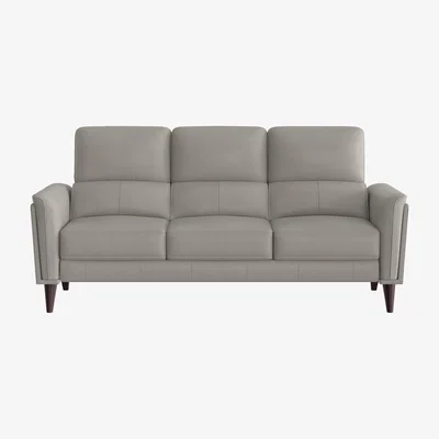 Furniture Village Compact Collection Klein 3 Seater HW Leather Sofa - Feather