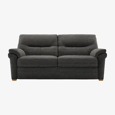 Furniture Village G Plan - Seattle 3 Seater Fabric Sofa with Wooden Feet - Victoria Slate