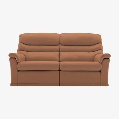 Furniture Village G Plan - Malvern 2 Cushion 3 Seater Leather Sofa with Power Recliner - Texas Tan