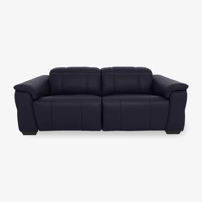 Furniture Village Inca NC Leather 3 Seater Power Recliner Sofa with Power Headrests - Lavender Grey