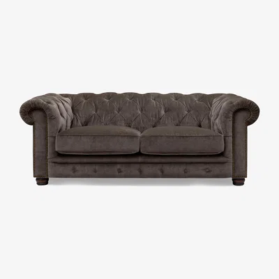 Furniture Village At The Helm - Shackleton 3 Seater Fabric Chesterfield Sofa with USB-C