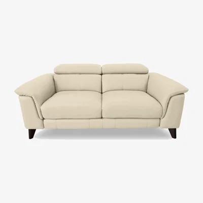 Furniture Village Wade 3 Seater Leather Sofa - Frost