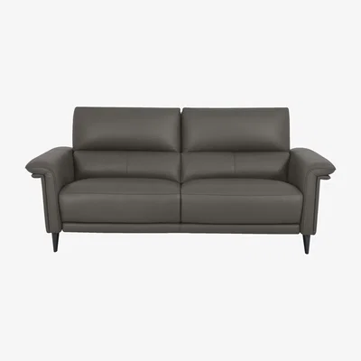 Furniture Village Domicil - Huxley 3 Seater Leather Sofa - NN Elephant Grey