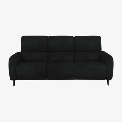Furniture Village Domicil - Logan 3 Seater Fabric Power Recliner Sofa - Panther Grey