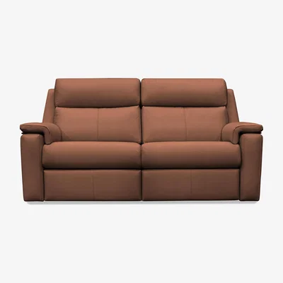 Furniture Village G Plan - Thornbury 3 Seater Leather Power Recliner Sofa - Cambridge Conker