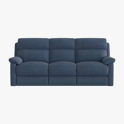 Furniture Village Relax Station Komodo 3 Seater Fabric Recliner Sofa - Blue