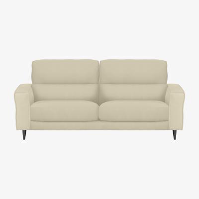 Furniture Village Axel 3 Seater BV Leather Sofa - BV Bisque