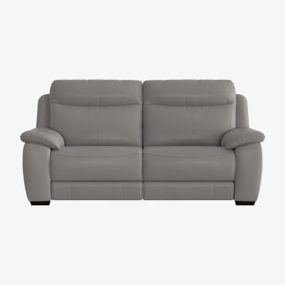 Furniture Village Starlight Express 3 Seater Leather Sofa - Grey- World of Leather