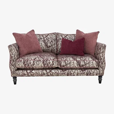 Furniture Village Boutique Chatterley 3 Seater Sofa - Canopy Mulberry with Ebony Feet