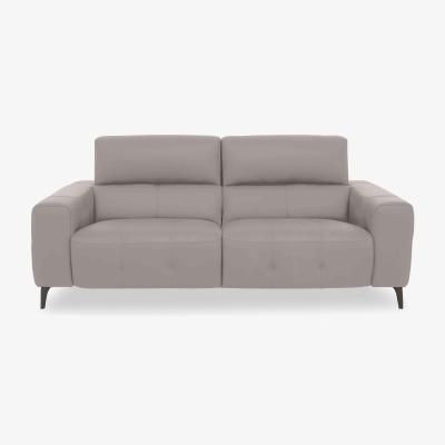 Furniture Village New York 3 Seater HW Leather Sofa - Feather