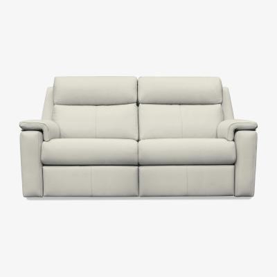 Furniture Village G Plan - Thornbury 3 Seater Leather Power Recliner Sofa - Light Grey