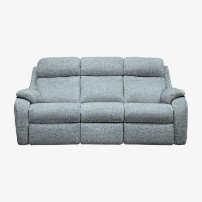 Furniture Village G Plan - Kingsbury 3 Seater Fabric Manual Recliner Sofa - Arola Sky