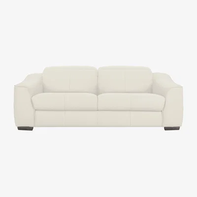 Furniture Village Xavier 3 Seater BV Leather Sofa - BV Star White