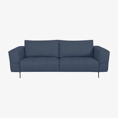 Furniture Village Domicil - Lawson 3 Seater Leather Sofa - NP Ocean Blue