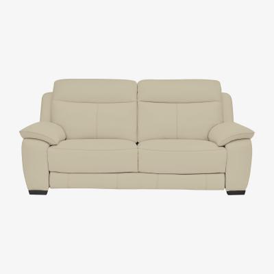 Furniture Village Starlight Express 3 Seater BV Leather Manual Recliner Sofa - BV Bisque
