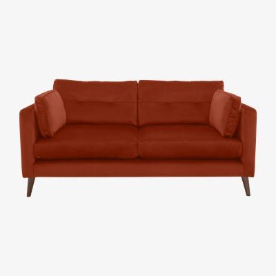 Furniture Village The Botanical Collection Verdosa 3 Seater Fabric Plain Sofa - Red